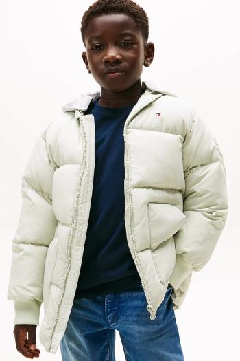 Detská páperová bunda Tommy Hilfiger béžová farba, KB0KB09815