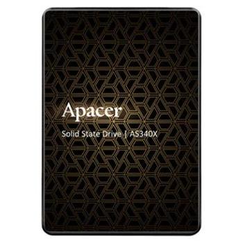 SSD Interná Apacer AS340X, AP480GAS340XC-1, 480GB, čierny, 2.5", 550 MB/sR, SATA III, 520 MB/sW