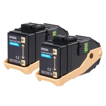 EPSON C13S050608 - originálny toner, azúrový, 2x15000