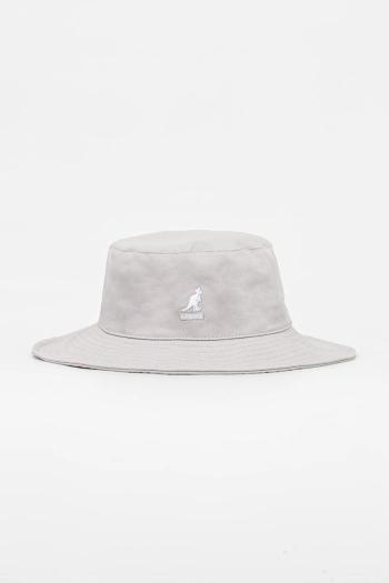Bavlnený klobúk Kangol WASHED FISHERMAN šedá farba, bavlnený, K5368.MS023