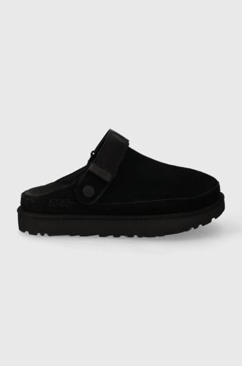 Semišové papuče UGG Goldenstar Clog čierna farba, 1138252