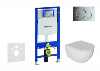 GEBERIT - Duofix Set predstenovej inštalácie, klozetu Oudee a dosky softclose, tlačidlo Sigma01, lesklý chróm SANI11CA1120