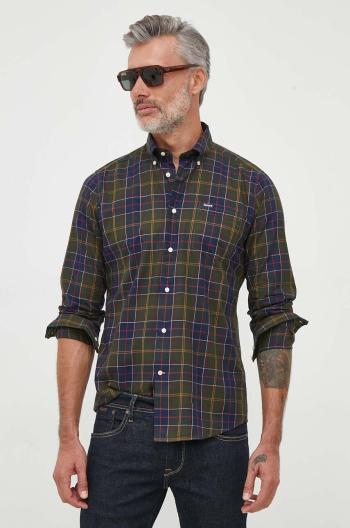 Bavlnená košeľa Barbour pánska, slim, s golierom button-down