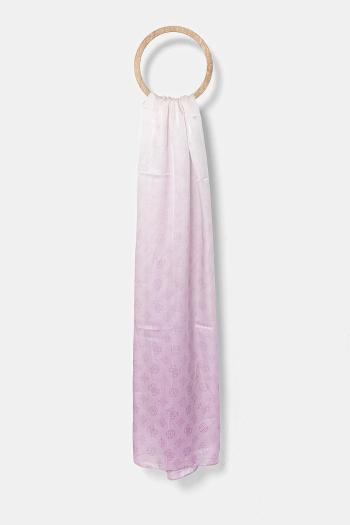 Šál Guess CRESIDIA dámske, fialová farba, vzorovaný, AW5308 POL03