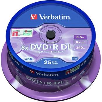 VERBATIM DVD + R DL AZO 8,5 GB, 8×, spindle 25 ks (43757)