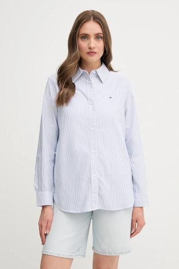 Bavlnená košeľa Tommy Hilfiger dámska, regular, s klasickým golierom, WW0WW46111