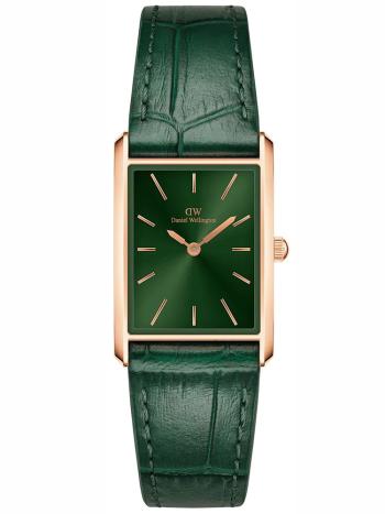DÁMSKE HODINKY DANIEL WELLINGTON Viazaný Krokodíl Emerald Ružové zlato 22mm DW00100694 + KRABIČKA