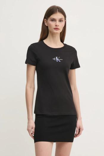 Tričko Calvin Klein Jeans dámske, čierna farba, J20J225252