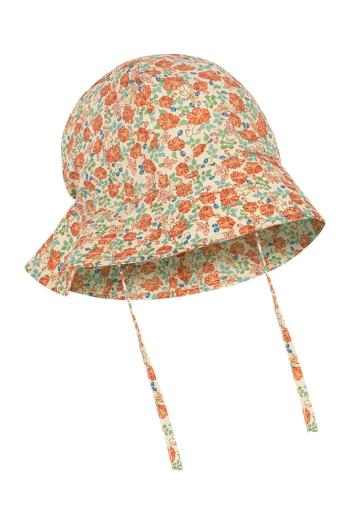 Detský bavlnený klobúk Konges Sløjd VERBENA SUN HAT GOTS oranžová farba, bavlnený, KS102300