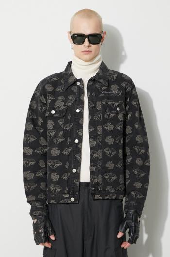 Rifľová bunda Billionaire Boys Club Diamonds & Dollars Denim pánska, čierna farba, prechodná, B23409