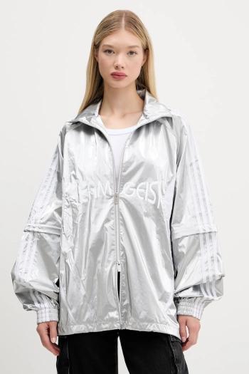 Bunda adidas Originals Ovzd Track Top strieborná farba, prechodná, KE9784