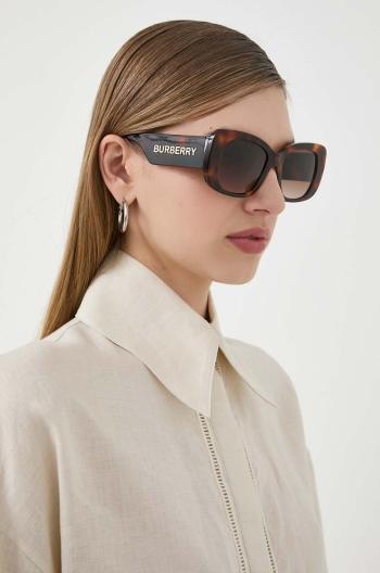 Slnečné okuliare Burberry dámske, hnedá farba