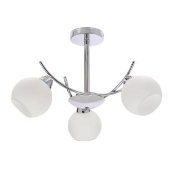 Závesná lampa AMOS Chróm 3x40W E27 biele tienidlo