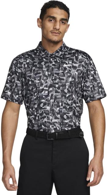 Nike Dri-Fit Tour Confetti Print Mens Light Smoke Grey/White L Polo košeľa