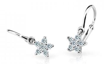 Cutie Jewellery Trblietavé detské náušnice z bieleho zlata C2118-10-X-2 biela