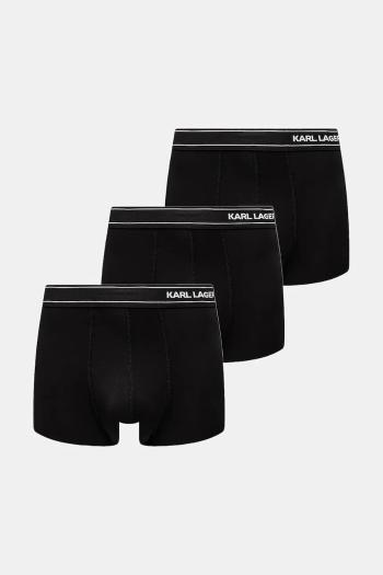 Boxerky Karl Lagerfeld 3-pak pánske, čierna farba, A1M47084