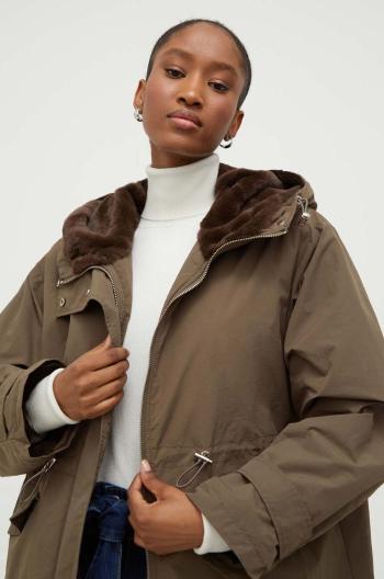 Parka Answear Lab Waterprof dámska, zelená farba, prechodná