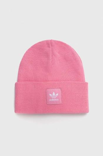 Čiapka adidas Originals ružová farba, z hrubej pleteniny,