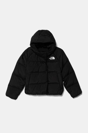 Detská páperová bunda The North Face NORTH DOWN HOODED JACKET čierna farba, NF0A88UDJK31