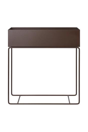 Kvetináč s rámom ferm LIVING Plant Box 65 x 60 cm hnedá farba