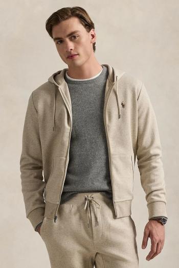 Mikina Polo Ralph Lauren pánska, zelená farba, s kapucňou, jednofarebná, 710881517