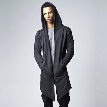 Urban Classics Long Hooded Open Edge Cardigan charcoal - XXL