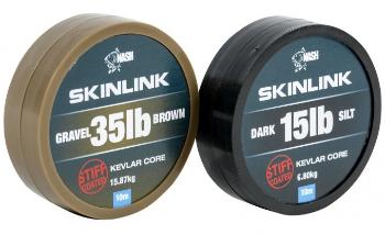 Nash náväzcová  šnúrka obalená skinlink stiff 10 m gravel hnedá-priemer  35 lb / nosnosť 15,87 kg