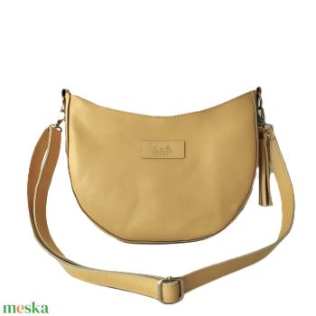 Vaníliasárga bőr válltáska Gondola 020