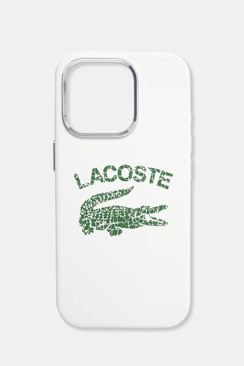 Puzdro na mobil Lacoste iPhone 16 Pro 6.3 biela farba, LCHMP16LUCRH