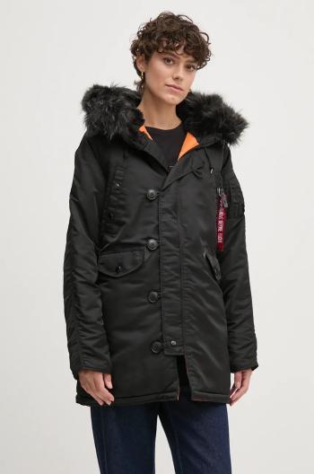 Bunda Alpha Industries N-3B VF 59 Wmn dámska, čierna farba, zimná, 113007