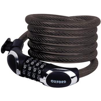 OXFORD zámok COMBI12 (dĺžka 1,8 m, priemer lanka 12 mm, dymový) (C005-0004)