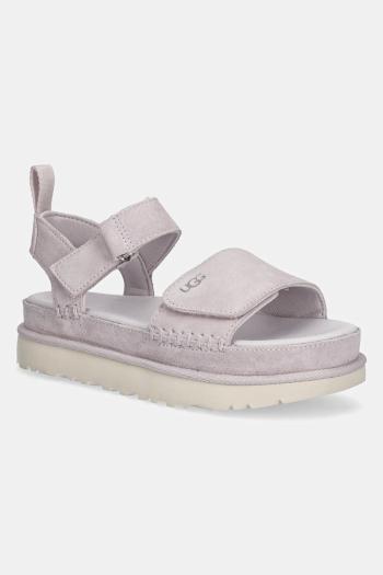 Semišové sandále UGG Goldenstar dámske, ružová farba, na platforme, 1136783-BYF