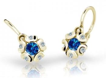 Cutie Jewellery Zlaté detské náušnice C2178-10-X-1 modrá