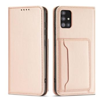 MG Magnet Card knižkové kožené puzdro na Xiaomi Redmi Note 11, ružové