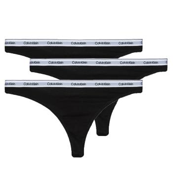 Calvin Klein Jeans  THONG 3PK X3  String Čierna