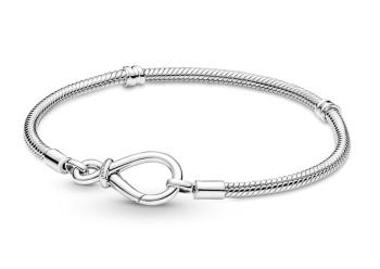 Pandora Nadčasový strieborný náramok Uzol nekonečna 590792C00 20 cm