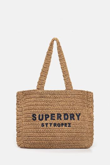 Kabelka Superdry hnedá farba, W9110401A-F4X
