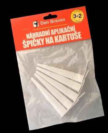 DEN BRAVEN - Náhradné aplikačné špičky na kartuše biela