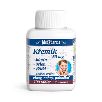 MEDPHARMA Kremík 30 mg + Biotín + PABA 107 tabliet