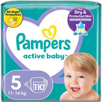 PAMPERS Active Baby veľkosť 5 (110 ks) – mesačné balenie (8001090951779)