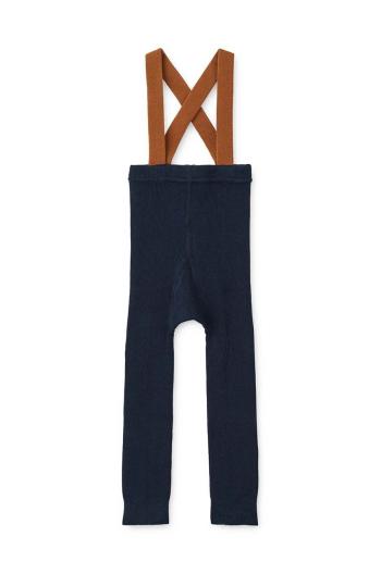 Bavlnené legíny pre bábätká Liewood Cuno Tights tmavomodrá farba, jednofarebné, LW19162