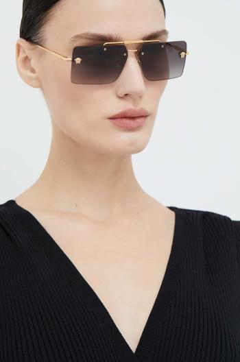 Slnečné okuliare Versace dámske, zlatá farba, 0VE2245