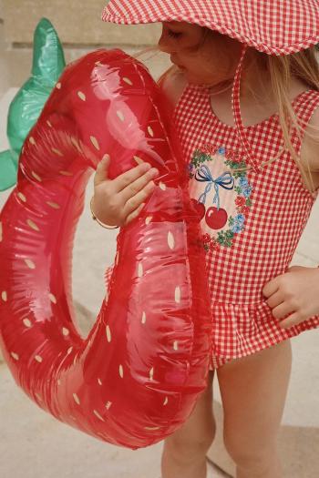 Jednodielne detské plavky Konges Sløjd SOLINE SWIMSUIT červená farba, KS102494