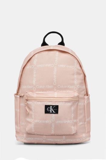 Ruksak Calvin Klein Jeans béžová farba, veľký, vzorovaný, IU0IU00711
