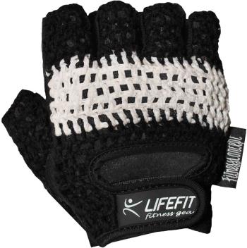 Edzőkesztyű Lifefit Fit fekete/fehér méret: XL