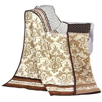 Bellatex Karmela PLUS jednolôžko – 150 × 200 cm – hnedé ornamenty (2424)