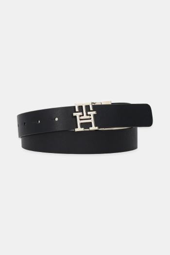 Kožený opasok Tommy Hilfiger čierna farba, AW0AW17495