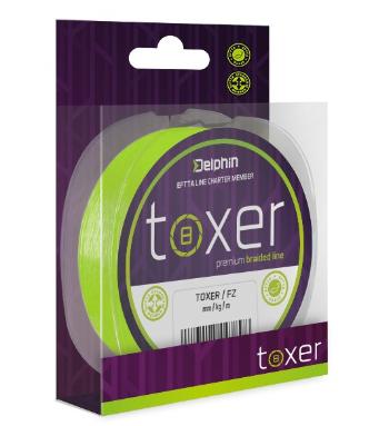 Delphin splietaná šnúra toxer fluo zelená - 0,12 mm 5,2 kg 150 m