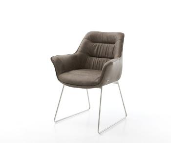 Jedálenská stolička Kaira-Flex taupe vintage tenká základňa