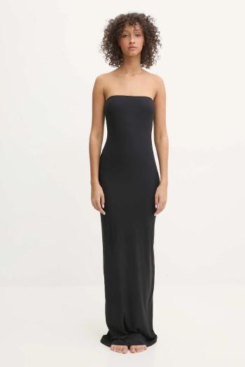 Šaty Guess EVELINE čierna farba, maxi, priliehavá, O5GK00 KCDE0